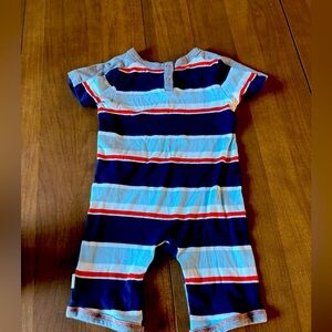 Striped Short Sleeve Romper